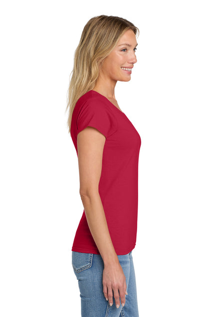 Nautical Bay® Women's Soft Cherry Red Fit V-Neck T-Shirt