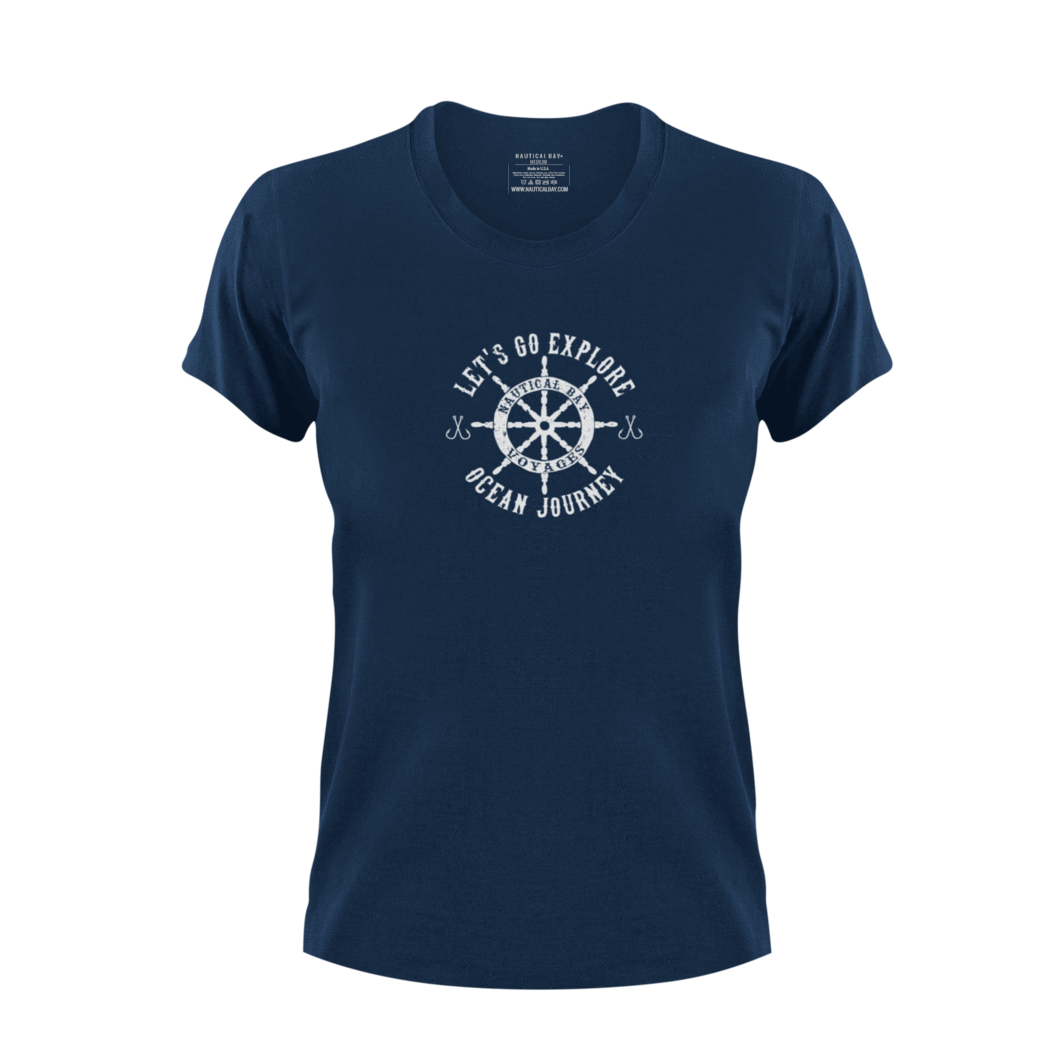Nautical Bay® Let's Explore Navy Youth Graphic Short Sleeve T-Shirt