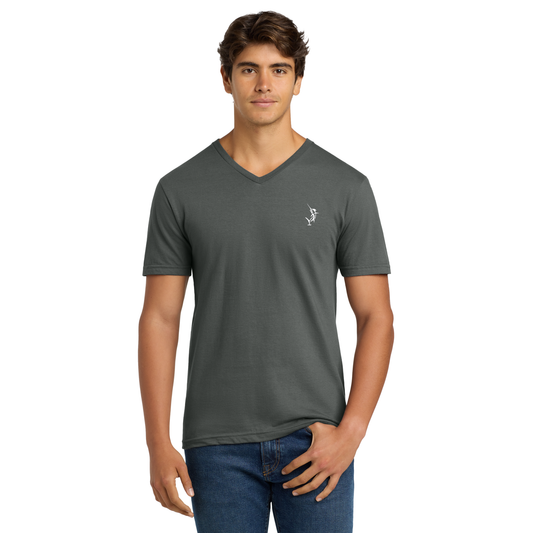 Camiseta de cuello en V suave color carbón para hombre de Nautical Bay®