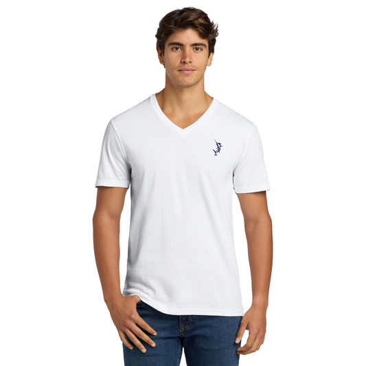 Nautical Bay® Men's White Soft V-Neck T-Shirt