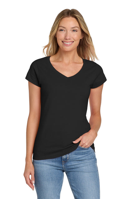 Nautical Bay® Women's Soft Black  Fit V-Neck T-Shirt
