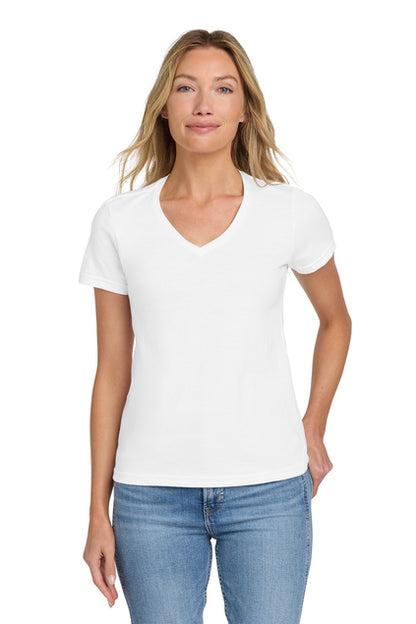 Nautical Bay® Women's Soft White  Fit V-Neck T-Shirt