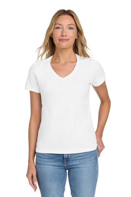 Nautical Bay® Women's Soft White  Fit V-Neck T-Shirt