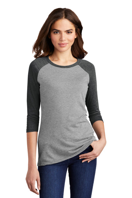 Nautical Bay® Women’s Black/Grey Frost 3/4-Sleeve Raglan