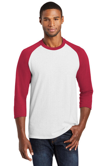 Nautical Bay® White and Red 3/4-Sleeve Raglan Tee