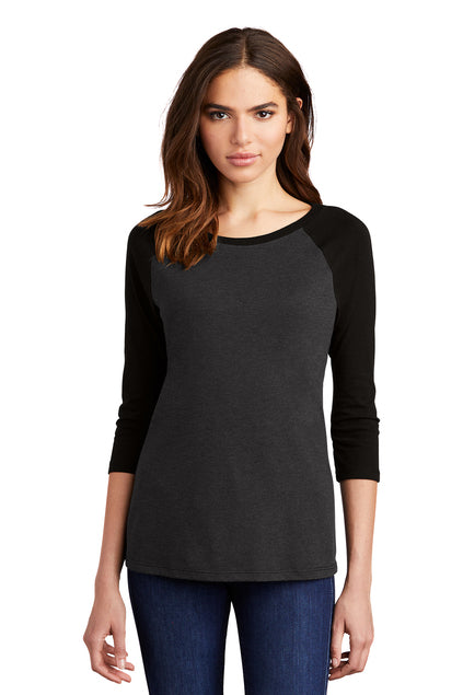 Nautical Bay® Women’s Black and Black Frost 3/4-Sleeve Raglan