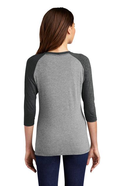 Nautical Bay® Women’s Black/Grey Frost 3/4-Sleeve Raglan