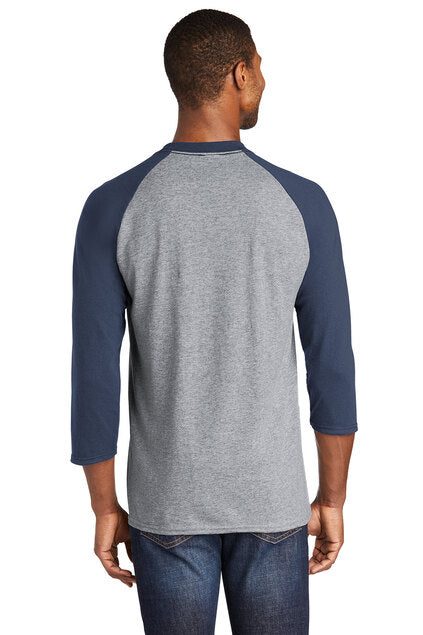 Nautical Bay® Athletic Heather and Navy 3/4-Sleeve Raglan Tee
