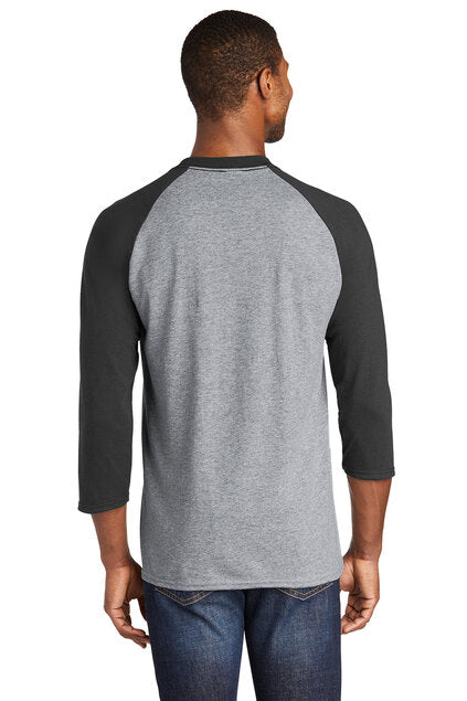Nautical Bay® Athletic Heather and Black 3/4-Sleeve Raglan Tee