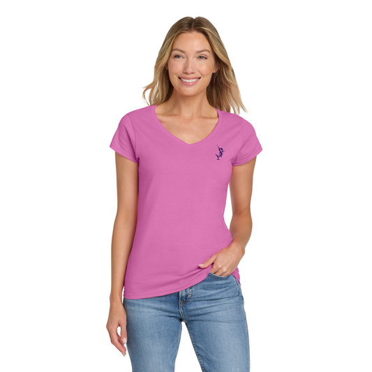 Nautical Bay® Women's Soft Azalea  Fit V-Neck T-Shirt