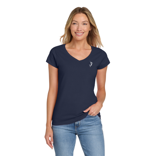 Nautical Bay® Women's Soft Navy Fit V-Neck T-Shirt
