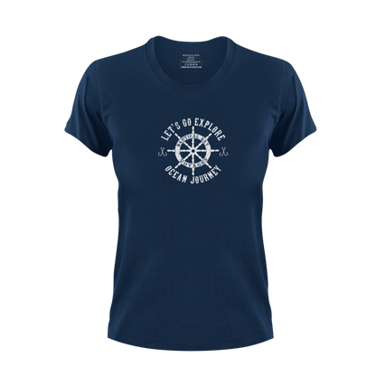 Nautical Bay® Let's Explore Navy  Youth Graphic Short Sleeve T-Shirt