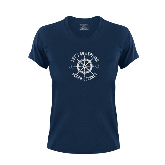Nautical Bay® Let's Explore Navy  Youth Graphic Short Sleeve T-Shirt