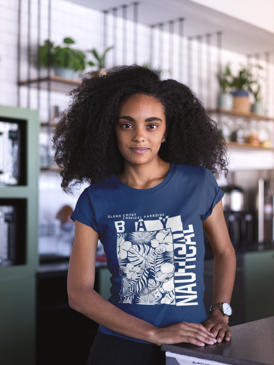 WOMEN'S TROPICAL ISLAND SHORT SLEEVE SHIRT